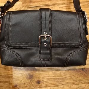 Coach Hampton Black Leather Crossbody Bag
